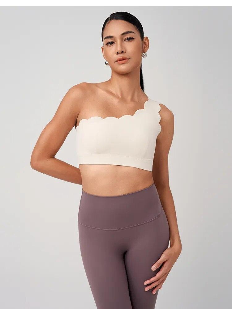 Bare Luxe Asymmetrical Sports Bra - ELLAE - Bras & Tops