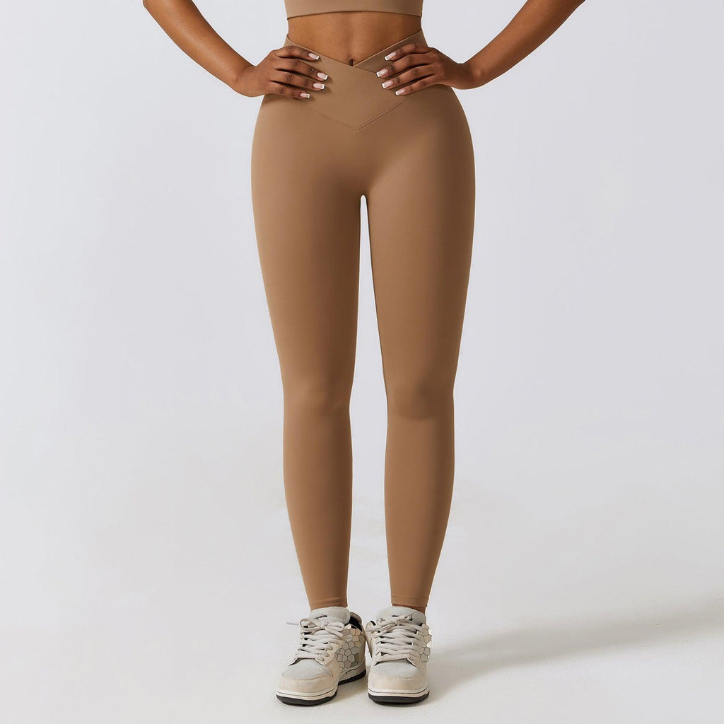 Uplifting Cycling Sports Running Workout Quick-drying Nude Feel Tights - ELLAE - 0